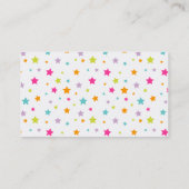 Carte De Visite Belle Étoiles Colorées (Dos)