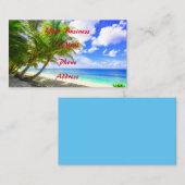 Carte De Visite Belle évasion tropicale de plage d'île (Devant / Derrière)