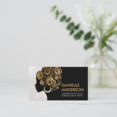 Carte De Visite Belle femme afro-américaine Silhouette (Debout devant)