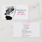 Carte De Visite Belle fille avec le marquage à chaud de (Devant / Derrière)