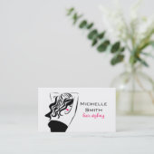 Carte De Visite Belle fille avec le marquage à chaud de (Debout devant)