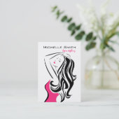 Carte De Visite Belle fille avec le marquage à chaud de (Debout devant)