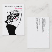 Carte De Visite Belle fille avec le marquage à chaud de (Devant / Derrière)