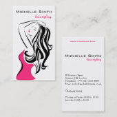 Carte De Visite Belle fille avec le marquage à chaud de (Devant / Derrière)