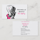 Carte De Visite Belle fille avec le marquage à chaud de (Devant / Derrière)