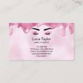 Carte De Visite Belle Fille Lève Les Lecteurs De Parties scintilla (Dos)