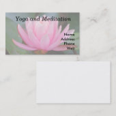 Carte De Visite Belle fleur de Lotus rose et pourpre (Devant / Derrière)