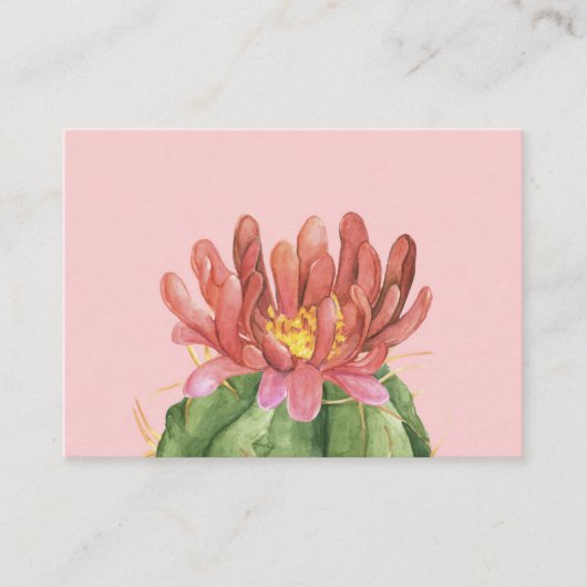 Carte De Visite Belle Fleur Succulente (Devant)