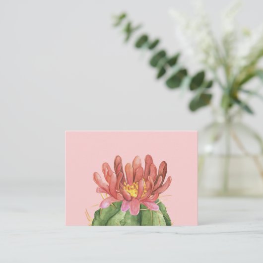 Carte De Visite Belle Fleur Succulente (Debout devant)