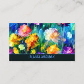 Carte De Visite Belle florale colorée (Devant)