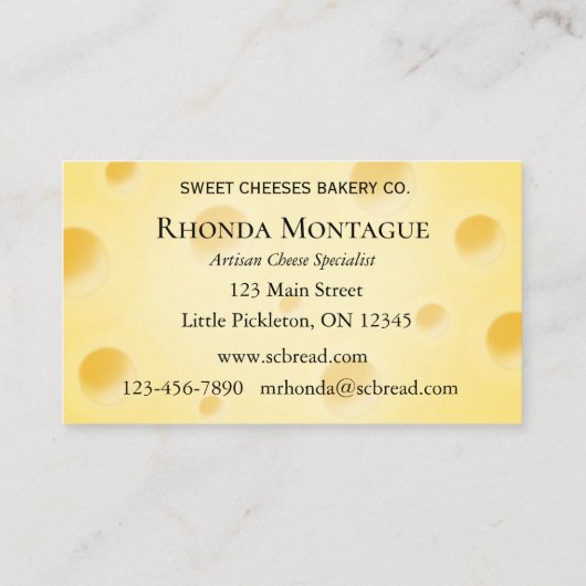 Carte De Visite Belle Fromage Alimentation & Divertissement Monogr (Dos)