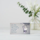 Carte De Visite Belle glace fondante avec une citation motivante (Debout devant)