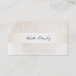 Carte De Visite Belle Hauteur Faux Stain Stripe ivoire