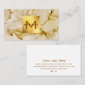 Carte De Visite Belle huile d'or Brown Beige (Devant / Derrière)