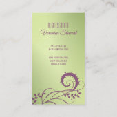 Carte De Visite Belle illustration de mode à visage (Dos)