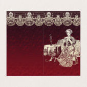 Carte De Visite Belle Lady boissons thé (Extérieur déplié)