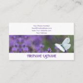 Carte De Visite Belle lavande pour fleuriste et expert en fleurs (Dos)