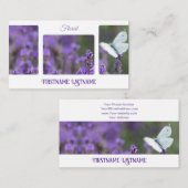 Carte De Visite Belle lavande pour fleuriste et expert en fleurs (Devant / Derrière)