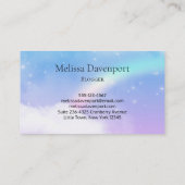 Carte De Visite Belle licorne avec Rainbow Mane (Dos)