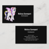 Carte De Visite Belle licorne avec Rainbow Mane (Devant / Derrière)