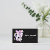 Carte De Visite Belle licorne avec Rainbow Mane (Debout devant)