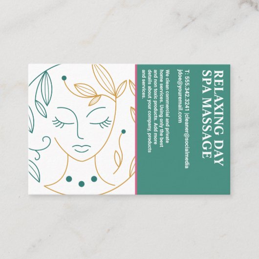 Carte De Visite Belle ligne Spa | Cosmétiques (Devant)