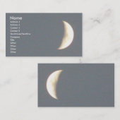 Carte De Visite Belle lune de croissant de cire à Dusk Custom (Devant / Derrière)