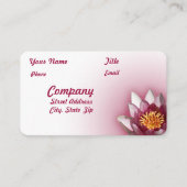 Carte De Visite Belle Lys d'eau rose Photographie Jardinage (Devant)