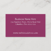 Carte De Visite Belle Madame Makeup/clous/cartes de visite de la (Dos)