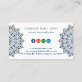 Carte De Visite Belle Mandala Social Media Blogger (Dos)