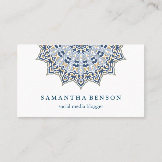 Carte De Visite Belle Mandala Social Media Blogger (Devant)
