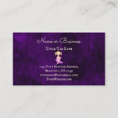 Carte De Visite Belle méditation de Yoga violet fille (Dos)