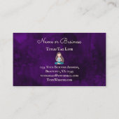 Carte De Visite Belle méditation de Yoga violet fille (Dos)