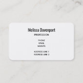 Carte De Visite Belle Mer Tropicale avec Côte Rocheuse Couverte (Dos)