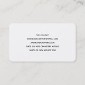 Carte De Visite Belle Mer Tropicale Côte Rocheuse (Dos)