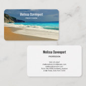 Carte De Visite Belle Mer Turquoise Photo Tropicale (Devant / Derrière)