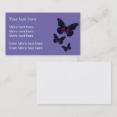 Carte De Visite Belle Nature Thème Papillon (Devant / Derrière)