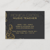 Carte De Visite Belle note musicale Design de luxe (Dos)
