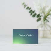 Carte De Visite Belle Ombre Verte Élégant Dégradé (Debout devant)