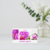 Carte De Visite Belle orchidée pour fleuristes et experts en fleur (Debout devant)