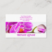 Carte De Visite Belle orchidée pour fleuristes et experts en fleur (Dos)