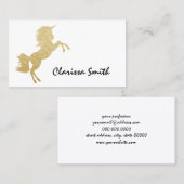 Carte De Visite Belle parties scintillant d'or de poule à poules (Devant / Derrière)