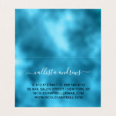 Carte De Visite Belle parties scintillant en argent bleu (Intérieur déplié)