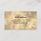 Carte De Visite Belle parties scintillant en marbre or (Dos)