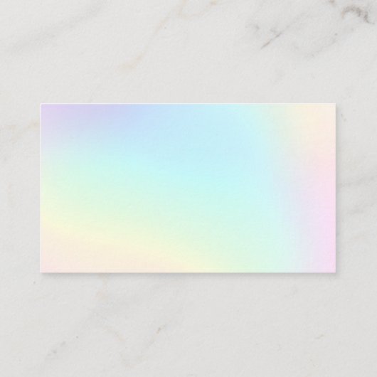 Carte De Visite Belle Pastel Rainbow Ombre (Dos)