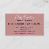 Carte De Visite Belle peinture de plage (Dos)