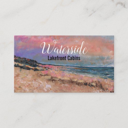 Carte De Visite Belle peinture de plage (Devant)