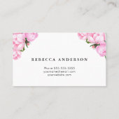 Carte De Visite Belle Peony Rose | Aquarelle (Dos)