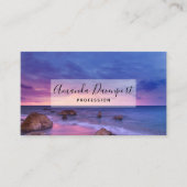 Carte De Visite Belle photo côtière du coucher de soleil (Devant)