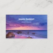 Carte De Visite Belle photo côtière du coucher de soleil (Devant)